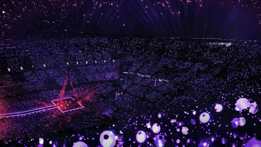 Concert BTS - Vue aérienne de la foule avec army bomb